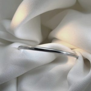 Bijou occasion Bracelet or blanc 750 jonc rigide