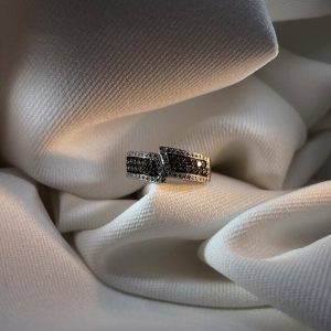 Bague diamants et rhodiage noir - Dépôt-vente