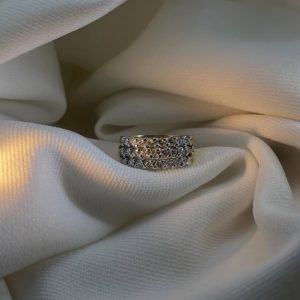 Bague 3 rangs diamants - Dépôt-vente