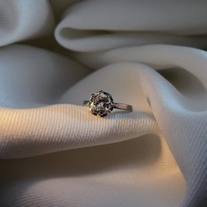 Bague platine et diamant - Dépôt-vente