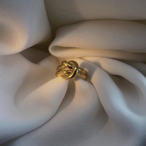 Bague nœud or jaune - Dépôt-vente