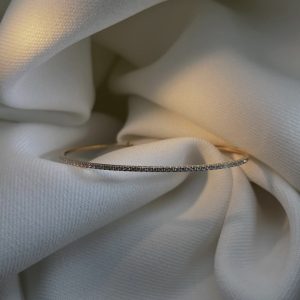 Bracelet ligne diamants rigide - Dépôt-vente