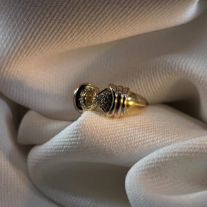 Bague scellée pavage diamants - Dépôt-vente