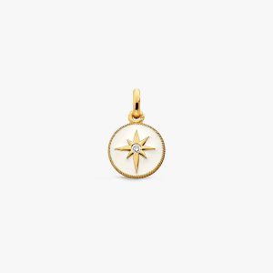 Pendentif Arthus Bertrand Or Jaune & Diamant Etoile - Ivoire