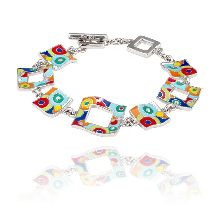 Bracelet marque Una Storia argent émail